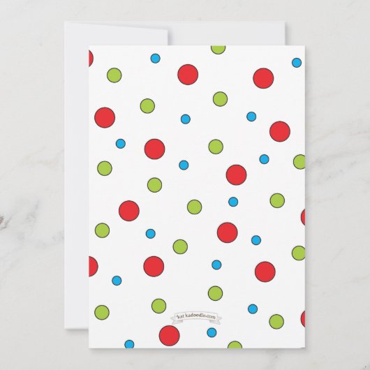 Kerstfeestdag Elf Birthday - uitnodiging (Achterkant)