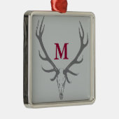 kerstfeestdag Elk aangepast monogram Metalen Ornament (Rechts)