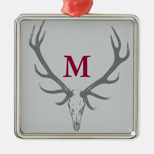 kerstfeestdag Elk aangepast monogram Metalen Ornament (Voorkant)