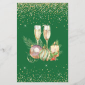 Kerstfeestdag en champagne-winkel flyer (Achterkant)