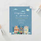 kerstfeestdag en feestdag in jingle kaart (Voorkant / Achterkant in situ)