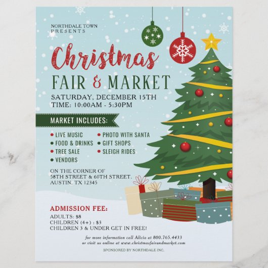 Kerstfeestdag en feestdag voor feestdagen flyer (Voorkant)