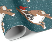 Kerstfeestdag Engelse bulledog Cadeaupapier (Rol Hoek)