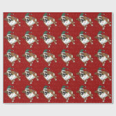 Kerstfeestdag Engelse bulledog Cadeaupapier (Vlak)