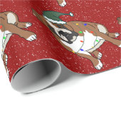 Kerstfeestdag Engelse bulledog Cadeaupapier (Rol Hoek)