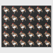 Kerstfeestdag Engelse bulledog Cadeaupapier (Vlak)
