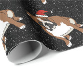 Kerstfeestdag Engelse bulledog Cadeaupapier (Rol Hoek)