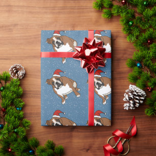 Kerstfeestdag Engelse bulledog Cadeaupapier