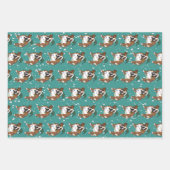 Kerstfeestdag Engelse bulledog Inpakpapier Vel (Voorkant)