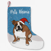 Kerstfeestdag Engelse bulledog Kleine Kerstsok (Voorkant)