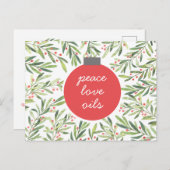 Kerstfeestdag essentiële olie Klant Briefkaart (Voorkant / Achterkant)