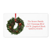 kerstfeestdag etiket (Voorkant)