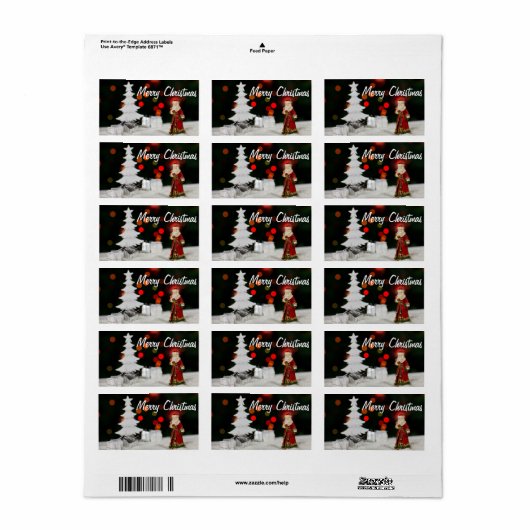 Kerstfeestdag Etiket (Full Sheet)