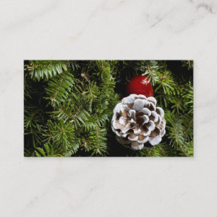 Kerstfeestdag Evergreen Decoration Background Visitekaartje