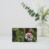 Kerstfeestdag Evergreen Decoration Background Visitekaartje (Staand voorkant)