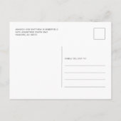 kerstfeestdag favoriete dingen cadeaufeest uitnodiging briefkaart (Achterkant)