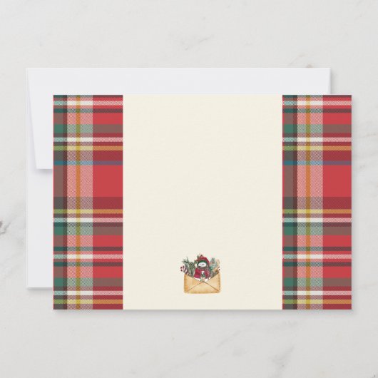 Kerstfeestdag Favoriete Dingen Partij Opgezet Rood Kaart (Achterkant)