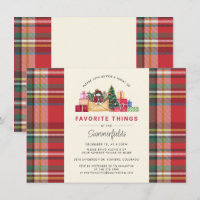 Kerstfeestdag Favoriete Dingen Partij Opgezet Rood