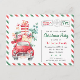 Kerstfeestdag feestdag binnenuitnodiging briefkaart