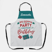 Kerstfeestdag feestdag feestdag op persoonlijke ti schort (Voorkant)