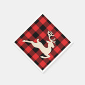 Kerstfeestdag feestdag feestdag roodzwart Gingham Servet (Hoek)
