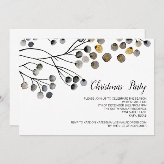 Kerstfeestdag feestdag feestelijke winterfeestdag kaart (Voorkant / Achterkant)