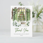 Kerstfeestdag feestdag in feestelijke feestdagen bedankkaart (Staand voorkant)