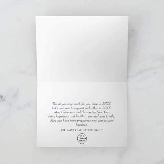 Kerstfeestdag feestdag in feestelijke feestdagen bedankkaart (Binnen)