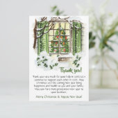 Kerstfeestdag feestdag in feestelijke feestdagen bedankkaart (Staand voorkant)