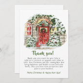 Kerstfeestdag feestdag in feestelijke feestdagen bedankkaart (Voorkant / Achterkant)