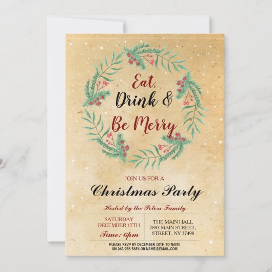 kerstfeestdag Feestdagen  feestdagen Kaart (Voorkant)