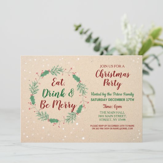 kerstfeestdag Feestdagen feestelijke sneeuw Kaart (Staand voorkant)