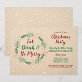 kerstfeestdag Feestdagen feestelijke sneeuw Kaart (Voorkant / Achterkant)