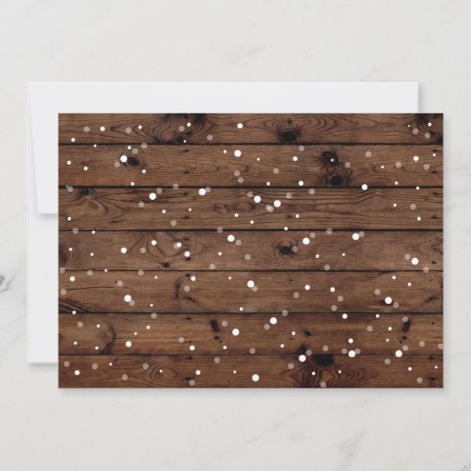 Kerstfeestdag Feestdagen Houtpasta's Kaart (Achterkant)