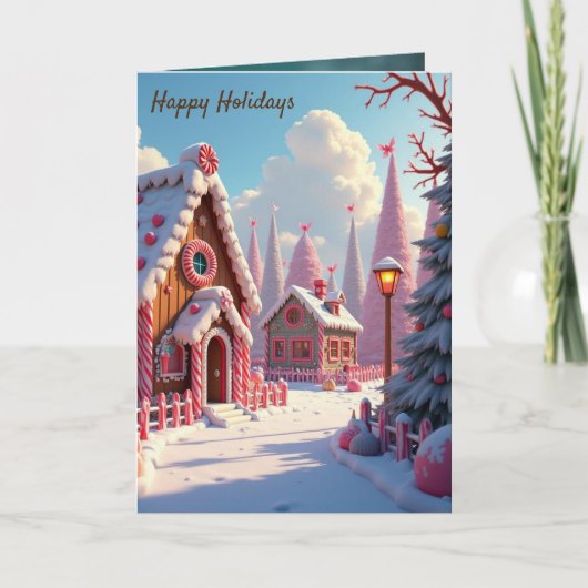 kerstfeestdag feestdagen kaart (Voorkant)