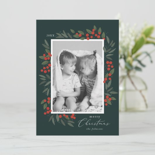 kerstfeestdag feestdagenkaart (Staand voorkant)