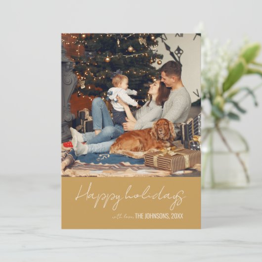 kerstfeestdag feestdagenkaart (Staand voorkant)