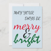 Kerstfeestdag Feestdagenkaart (Voorkant)