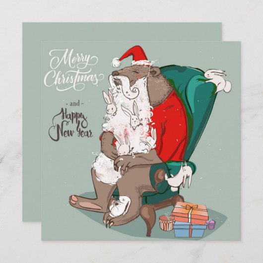 kerstfeestdag feestdagenkaart (Voorkant / Achterkant)