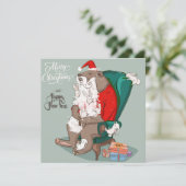 kerstfeestdag feestdagenkaart (Staand voorkant)