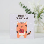 kerstfeestdag feestdagenkaart (Staand voorkant)