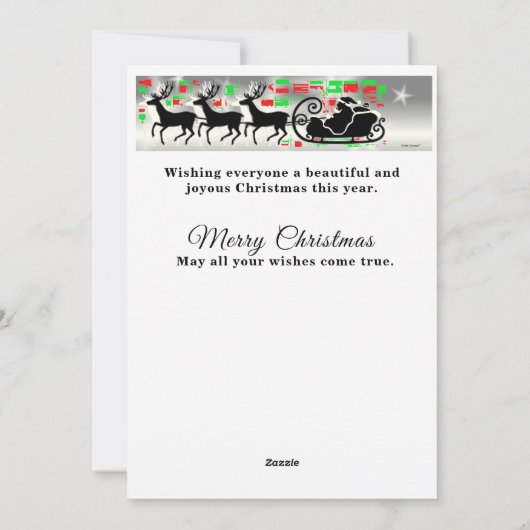 kerstfeestdag feestdagenkaart (Achterkant)