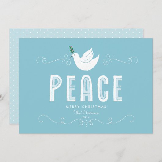 kerstfeestdag feestdagenkaart (Voorkant / Achterkant)