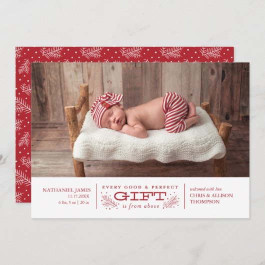 kerstfeestdag feestdagenkaart (Voorkant / Achterkant)