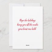 kerstfeestdag feestdagenkaart (Achterkant)