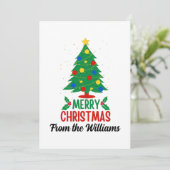 kerstfeestdag feestdagenkaart (Staand voorkant)