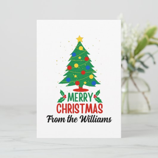 kerstfeestdag feestdagenkaart (Staand voorkant)