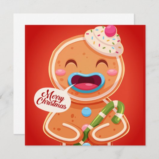 kerstfeestdag feestdagenkaart (Voorkant / Achterkant)