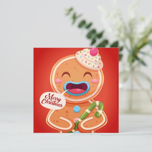 kerstfeestdag feestdagenkaart (Staand voorkant)