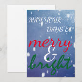 Kerstfeestdag Feestdagenkaart (Voorkant / Achterkant)